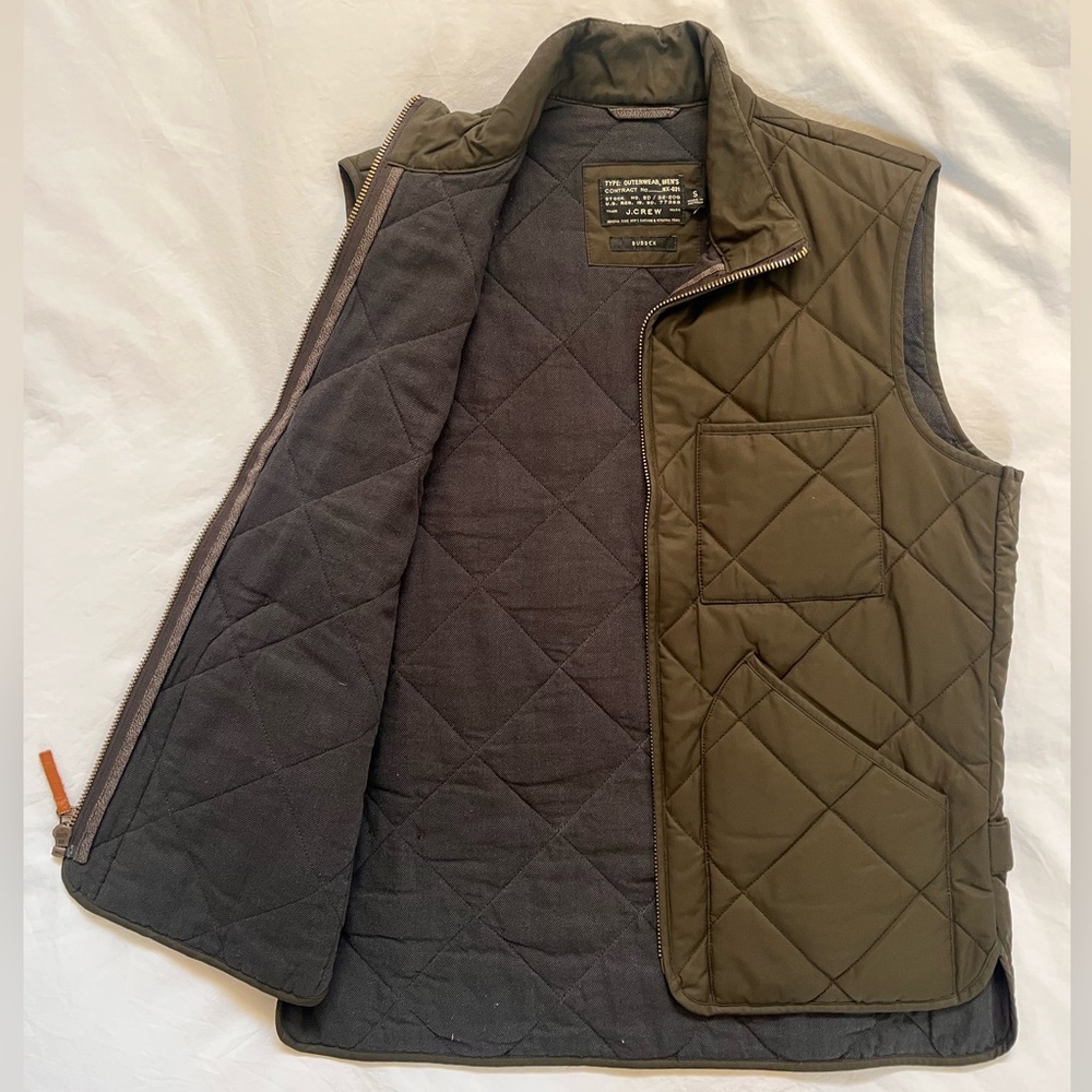 J.Crew Outerwear Sussex quilted vest with PrimaLoft - Size S - Evergreen Moss